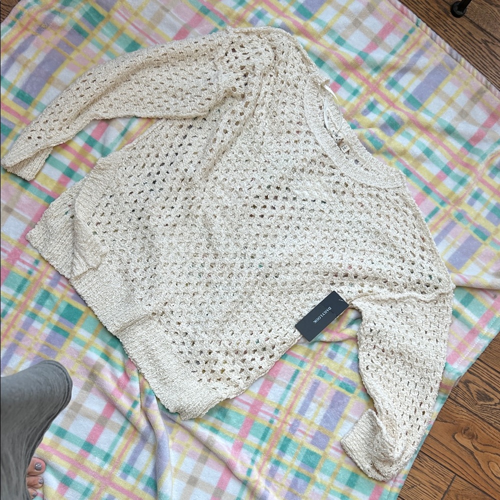 Elegant Cream Knit Sweater